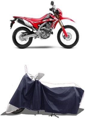 SUGASHRI Waterproof Two Wheeler Cover for Honda(CRF 250 L, White, Blue)