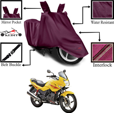 KEDIT Two Wheeler Cover for Hero(Karizma ZMR, Maroon)