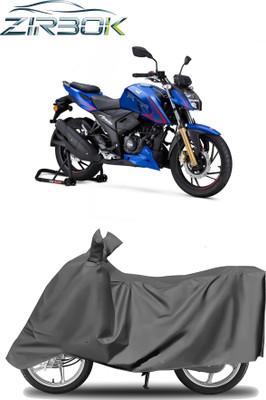 ZIRBOK Waterproof Two Wheeler Cover for TVS(Apache RTR 200, Grey)