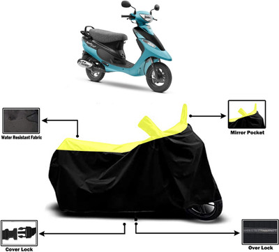 Amexride Two Wheeler Cover for TVS(Scooty Pep Plus BS6, Yellow)