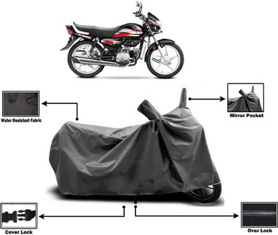 Amexride Two Wheeler Cover for Hero(HF Deluxe BS6, Grey)