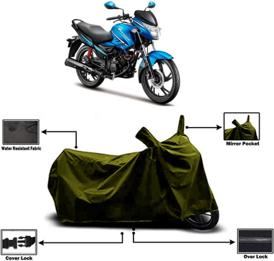 Amexride Two Wheeler Cover for Hero(Glamour i3s BS6, Green)
