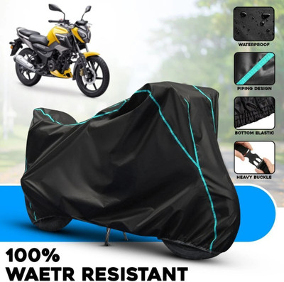 xodi Waterproof Two Wheeler Cover for TVS(Raider, Black, Multicolor)
