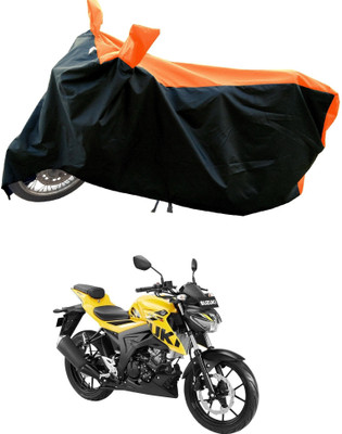 DeepShakshi AUTOMOTIVE Waterproof Two Wheeler Cover for Suzuki(GSX, Orange)