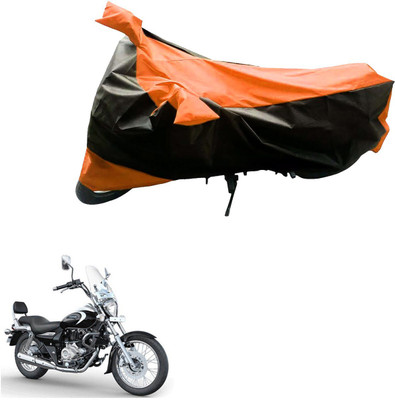 Mdstar Waterproof Two Wheeler Cover for Bajaj(Avenger 220 Cruise, Black, Orange)