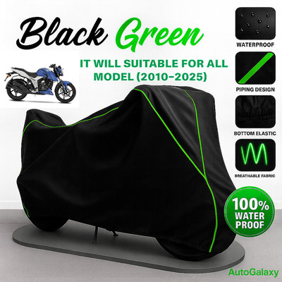 AutoGalaxy Waterproof Two Wheeler Cover for TVS(Apache RTR 160 4V, Black)
