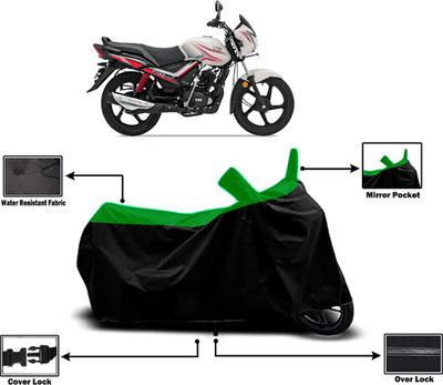 Amexride Two Wheeler Cover for TVS(Star City Plus BS6, Green)