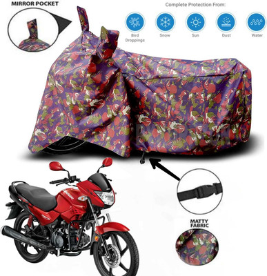 AutoGalaxy Waterproof Two Wheeler Cover for Hero(Glamour, Red)