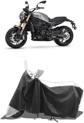 SUGASHRI Waterproof Two Wheeler Cover for Benelli(Leoncino 800, White, Black)