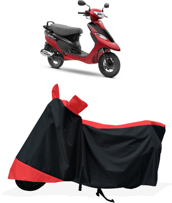 Tricway Two Wheeler Cover for TVS(Scooty Pep+ BS6, Red)