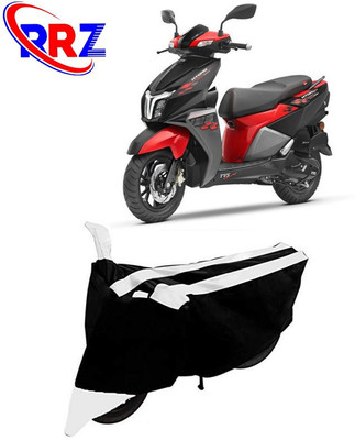 RRZ Waterproof Two Wheeler Cover for TVS(NTORQ, Black, White)