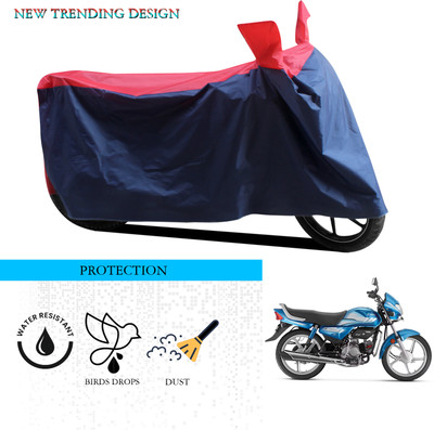 ANTHUB Waterproof Two Wheeler Cover for Hero(CD deluxe, Black, Red)