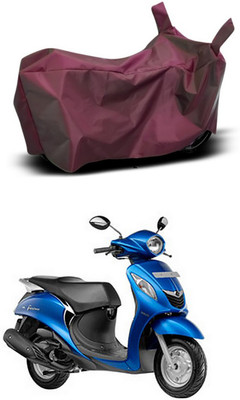 Mdstar Waterproof Two Wheeler Cover for Yamaha(Fascino, Maroon)