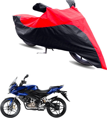 Motodreka Two Wheeler Cover for Bajaj(Pulsar AS 150, Red, Black)