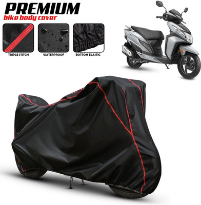 Love Me Waterproof Two Wheeler Cover for Honda(Dio, Black, Red)