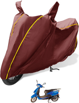 Auto Hub Waterproof Two Wheeler Cover for Avon(E Scoot, Maroon)