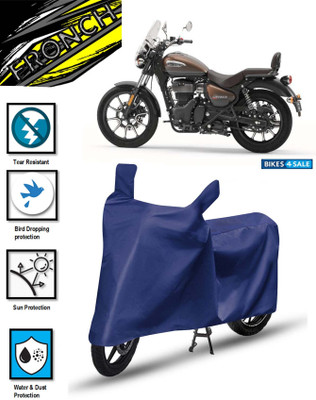 FRONCH Waterproof Two Wheeler Cover for Royal Enfield(Meteor 350, Blue)
