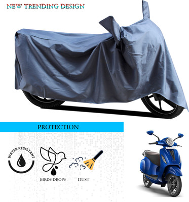 ANTHUB Waterproof Two Wheeler Cover for Bajaj(New Chetak, Grey)