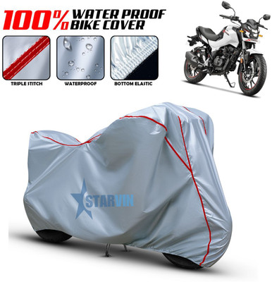 Starvin Waterproof Two Wheeler Cover for Hero(Xtreme 160 R, Silver, Red)