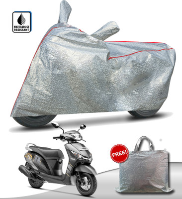 TEASN Waterproof Two Wheeler Cover for Yamaha(Alpha, Silver)