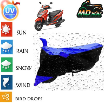 Mdstar Waterproof Two Wheeler Cover for TVS(Electric Flash, Blue)