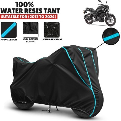 Mwiss Waterproof Two Wheeler Cover for Yamaha(FZ-S FI, Black, Blue)