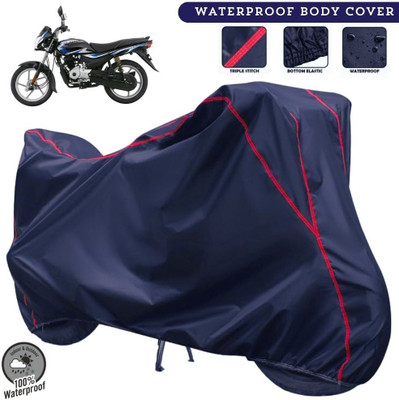 MADAFIYA Two Wheeler Cover for Bajaj(Platina 100 DTS-i, Blue, Red)