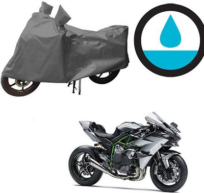 DeepShakshi AUTOMOTIVE Waterproof Two Wheeler Cover for Kawasaki(Ninja, Grey)