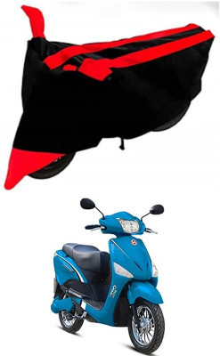 DeepShakshi AUTOMOTIVE Waterproof Two Wheeler Cover for Hero(Electric Optima, Red, Black)