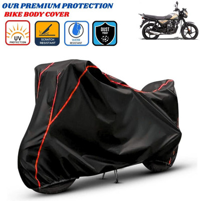 Delphinium Waterproof Two Wheeler Cover for Bajaj(CT110, Black, Red)
