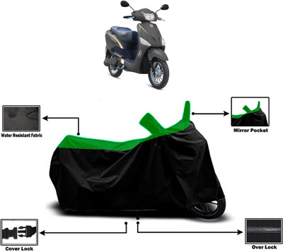 Amexride Two Wheeler Cover for Hero Electric(Electric Optima Li BS6, Green)