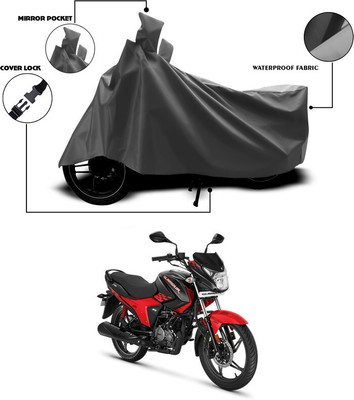 ANTHUB Waterproof Two Wheeler Cover for Hero(Glamour, Grey)