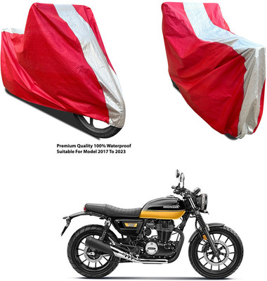 AutoGalaxy Waterproof Two Wheeler Cover for Honda(CB350RS, Silver, Red)