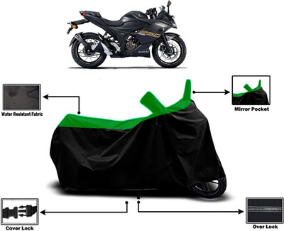 Amexride Two Wheeler Cover for Suzuki(Gixxer 250, Green)