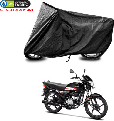 PAGORA Waterproof Two Wheeler Cover for Hero(CD deluxe, Black)