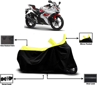 Amexride Two Wheeler Cover for Yamaha(YZF-R15 V2, Yellow)