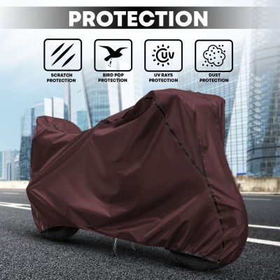 xodi Waterproof Two Wheeler Cover for Yamaha(R15, Maroon, Black)