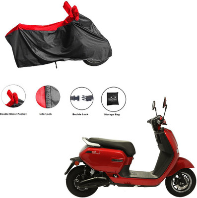 RiderShine Waterproof Two Wheeler Cover for Okinawa(Lite, Black, Red)