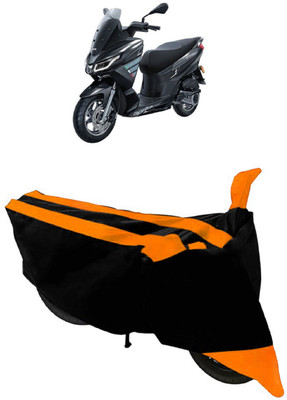 ABORDABLE Two Wheeler Cover for Aprilia(SXL 125 BS6, Black, Orange)