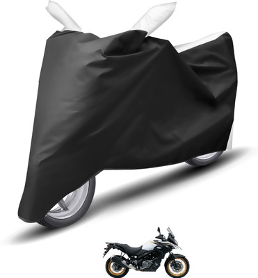 Caronix Waterproof Two Wheeler Cover for Suzuki(V-Strom 650 XT, White)