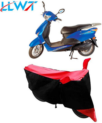 KPIND Waterproof Two Wheeler Cover for Avon(E Scoot, Black, Red)