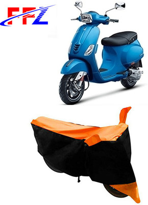 FFZ Waterproof Two Wheeler Cover for Vespa(Vespa SXL, Black, Orange)