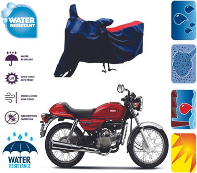 Mdstar Waterproof Two Wheeler Cover for Hero(Splendor Pro Classic, Red, Blue)