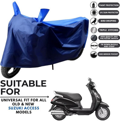MADAFIYA Two Wheeler Cover for Suzuki(New Access 125, Blue, Blue)