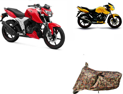 Anlopeproducts Waterproof Two Wheeler Cover for TVS(Apache RTR 180, Red)