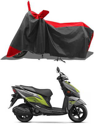AG AutoHub Waterproof Two Wheeler Cover for Suzuki(Avenis 125, Black, Red)