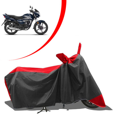 SEBONGO Waterproof Two Wheeler Cover for Honda(CB Shine, Black, Red)
