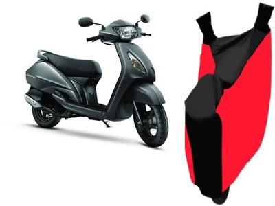 SK AUTO Waterproof Two Wheeler Cover for TVS(Jupiter, Red, Black)