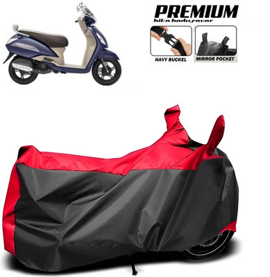 smwzxyu Waterproof Two Wheeler Cover for TVS(Jupiter 125, Red, Black)