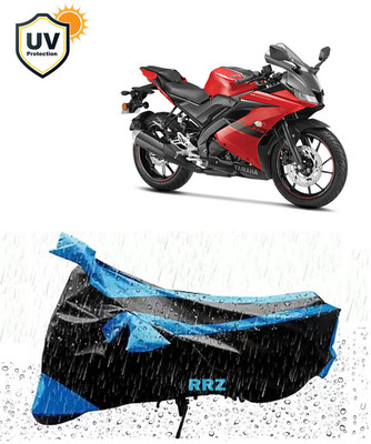 RRZ Waterproof Two Wheeler Cover for Yamaha(R15, Black, Blue)